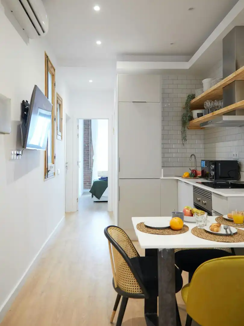Kitchen of Flat for rent in Barcelona  with Air Conditioner, Heating and Furnished