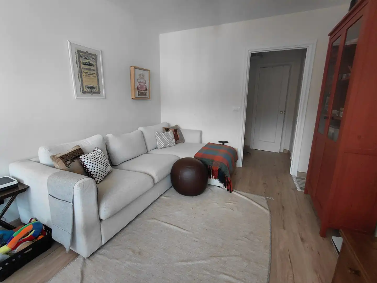 Sala de estar de Ático en venta en O Grove   con Jardín privado, Parquet y Piscina