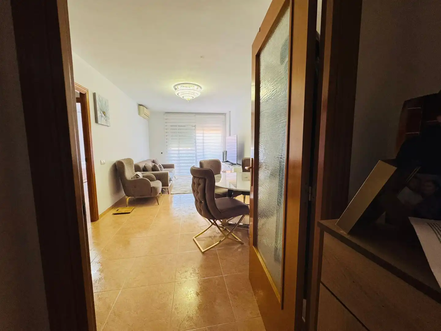 Living room of Flat for sale in La Canonja  with Air Conditioner, Terrace and Furnished