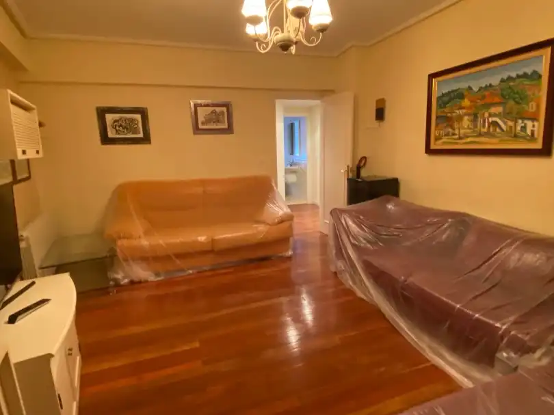 Living room of Flat for rent in Gorliz  with Heating, Parquet flooring and Furnished