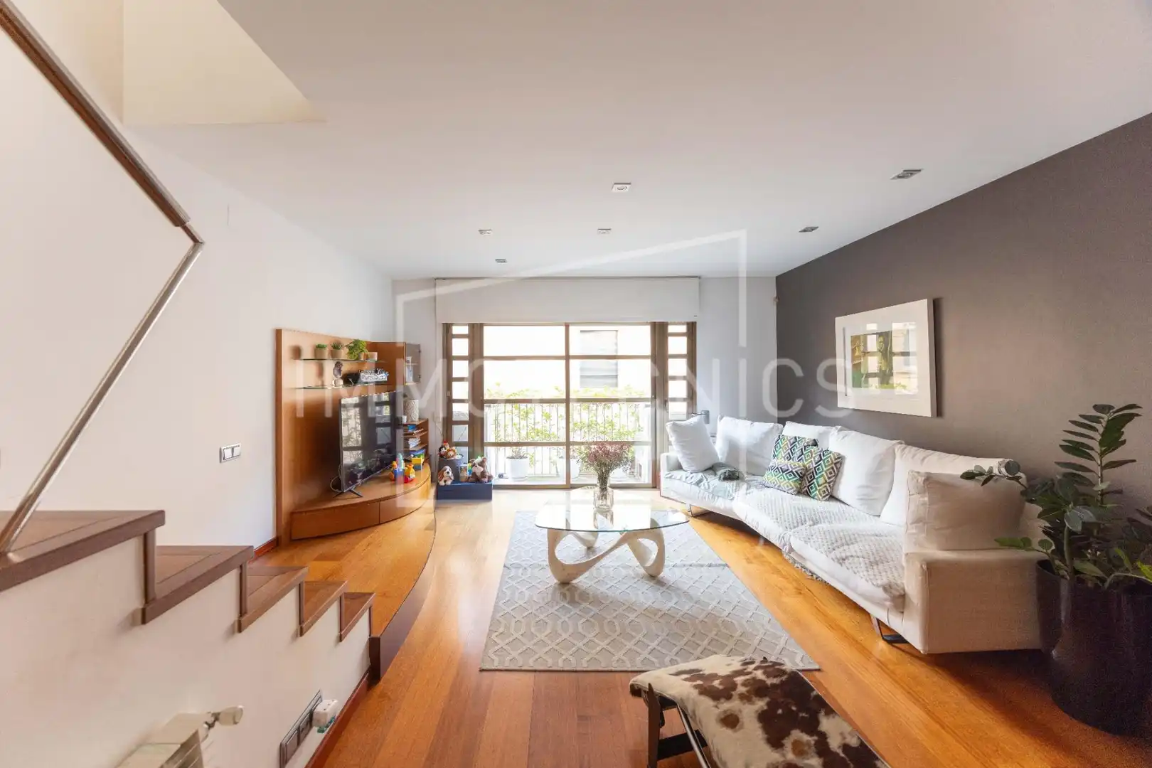 Sala de estar de Casa adosada en venta en Granollers con Calefacción y Balcón