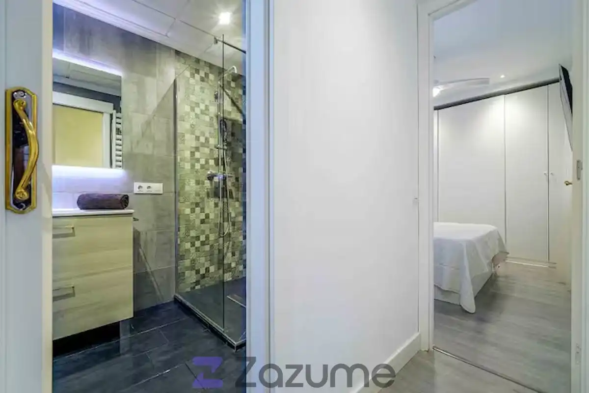 Baño de Apartamento de alquiler en Jávea / Xàbia con Aire acondicionado, Amueblado y Horno