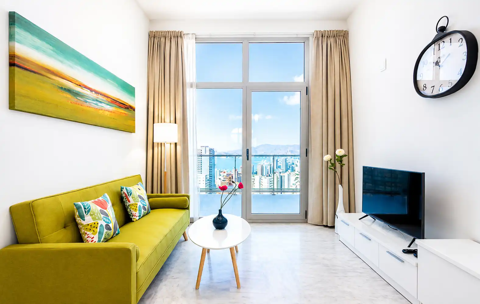 Sala d'estar de Apartament en venda en Benidorm amb Aire condicionat, Calefacció i Terrassa