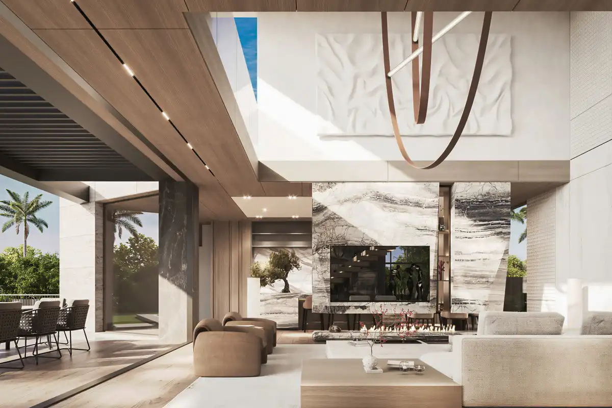 Sala d'estar de Casa o xalet en venda en Marbella amb Aire condicionat, Jardí privat i Terrassa