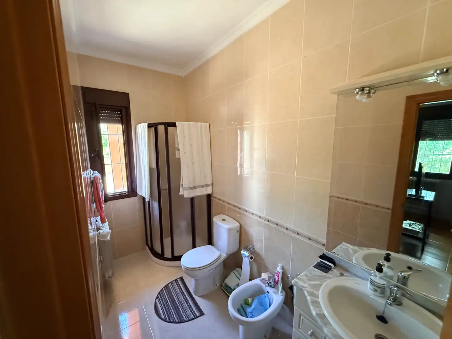 Bany de Finca rústica en venda en Tomelloso amb Jardí privat, Piscina i Moblat