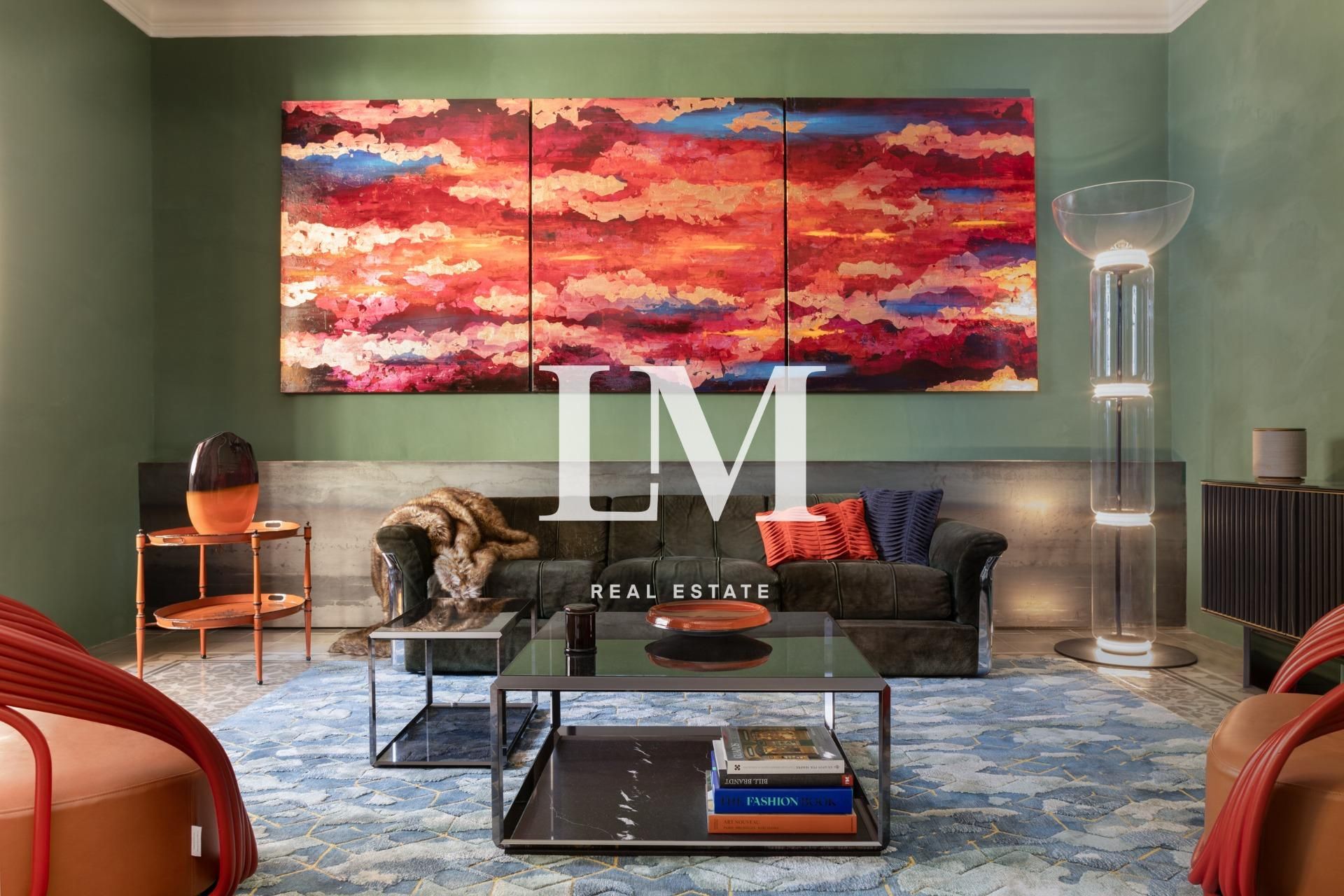 Sala d'estar de Apartament de lloguer en  Barcelona Capital amb Aire condicionat, Calefacció i Jardí privat