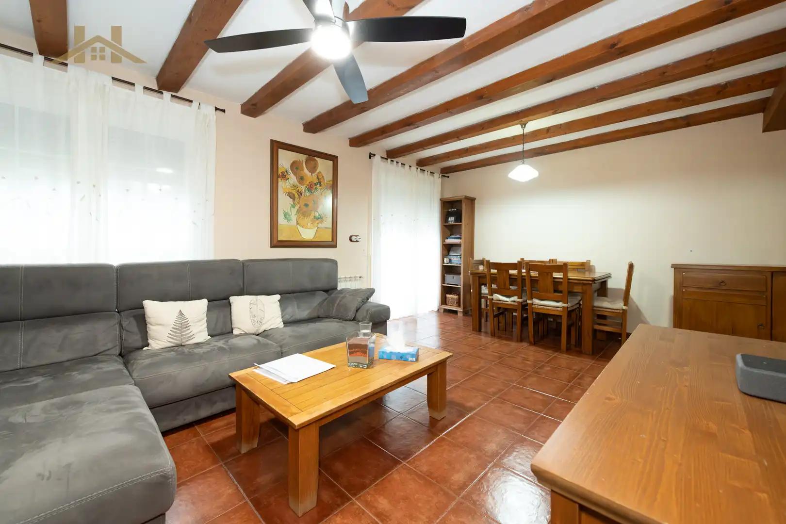 Sala de estar de Casa adosada en venta en Miraflores de la Sierra con Trastero, Amueblado y Horno