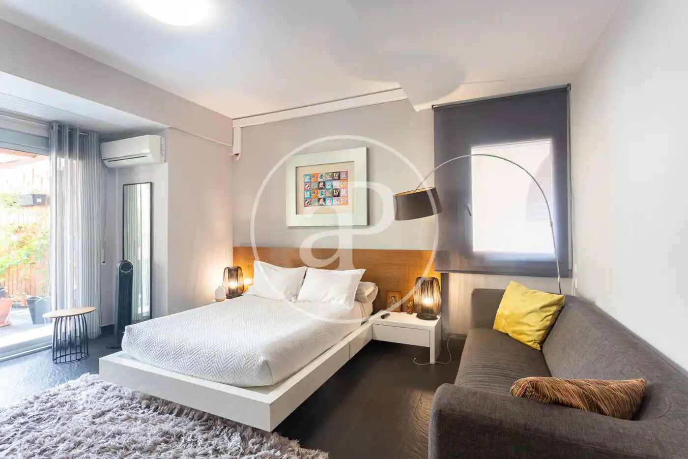 Bedroom of Flat for rent in Barcelona  with Air Conditioner, Heating and Private garden