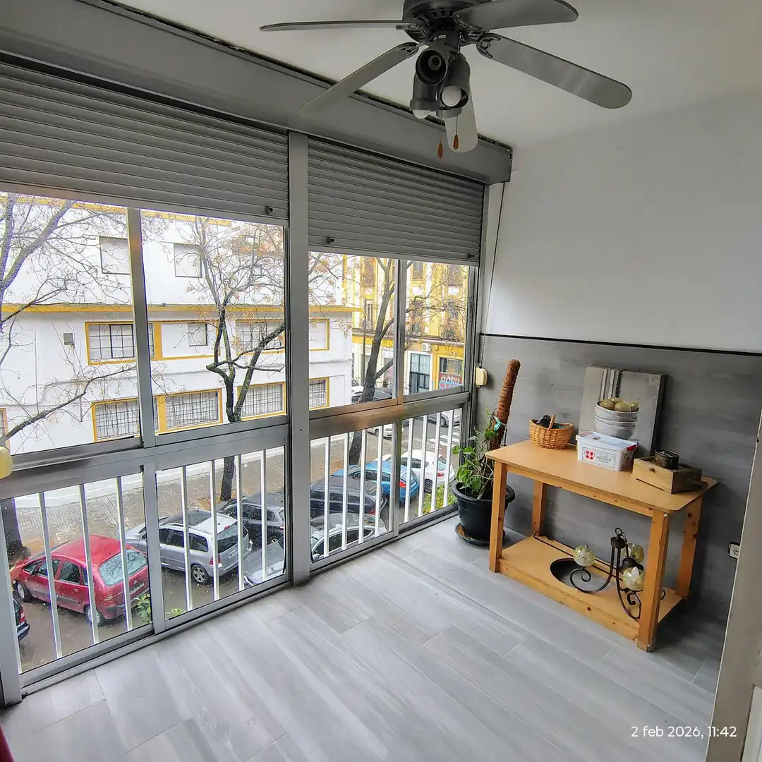 Terraza de Piso de alquiler en Sevilla con Aire acondicionado y Amueblado