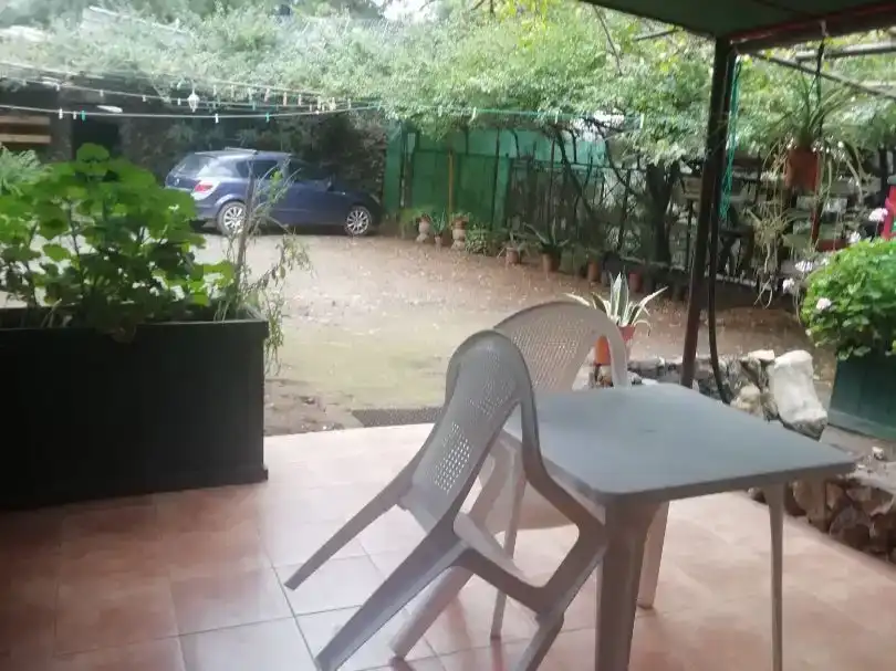 Terrassa de Finca rústica per a compartir en San Juan de la Rambla amb Aire condicionat, Jardí privat i Moblat