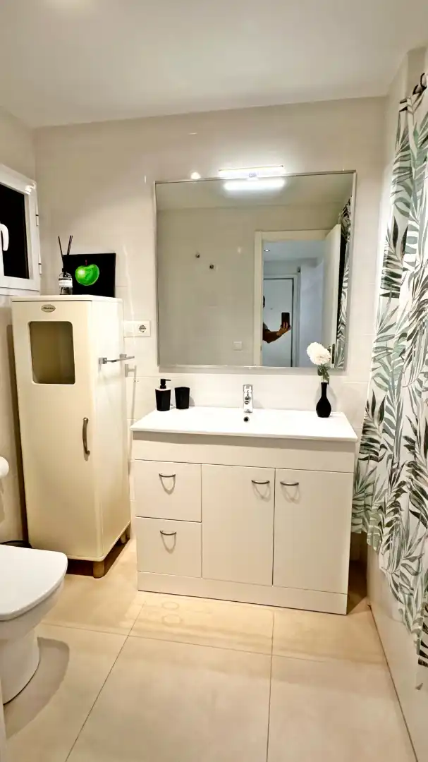 Bany de Apartament de lloguer en Gandia amb Aire condicionat, Calefacció i Moblat