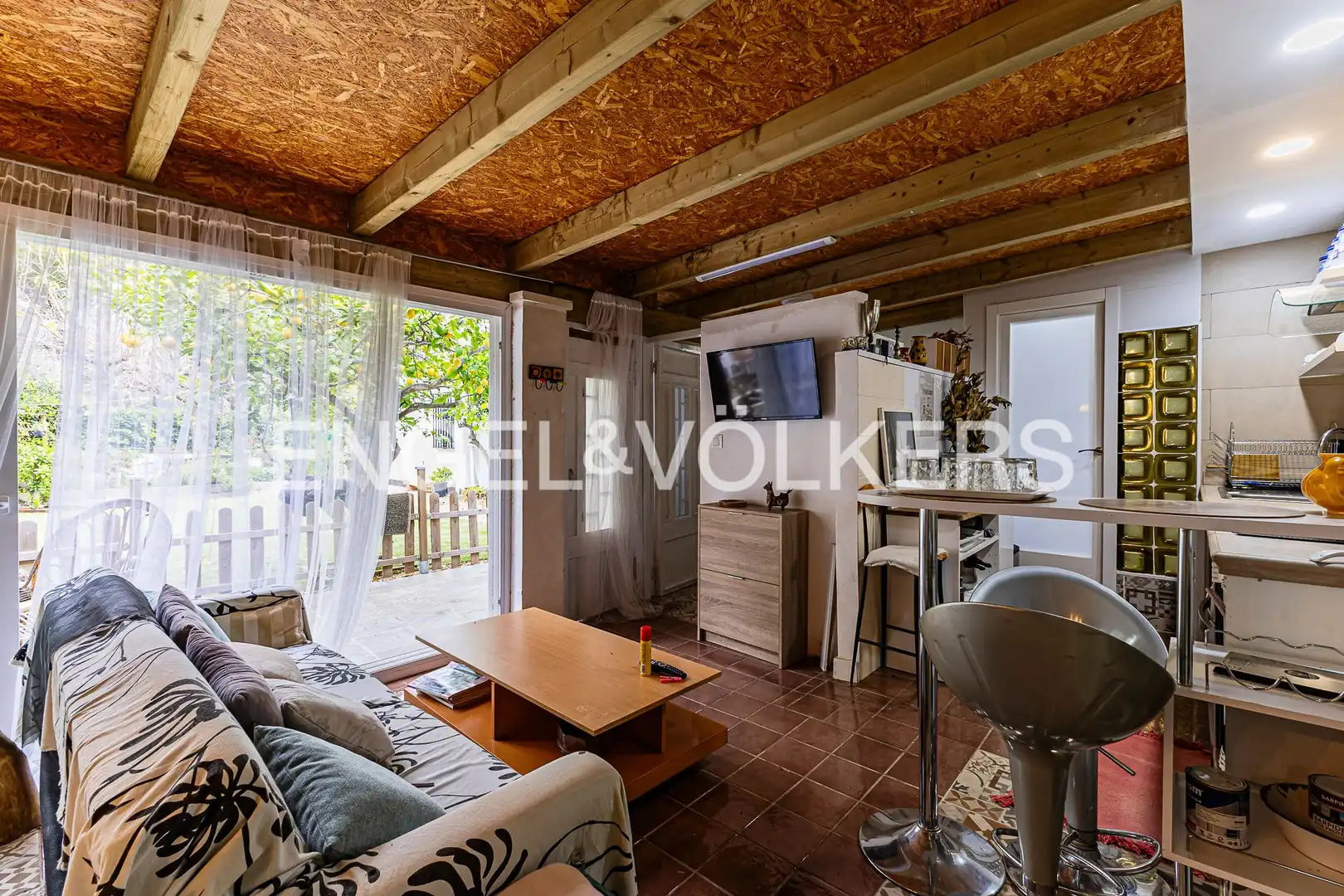 Sala d'estar de Casa o xalet en venda en El Catllar  amb Aire condicionat, Calefacció i Jardí privat