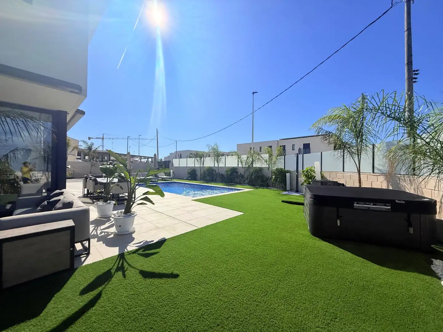 Piscina de Casa o xalet en venda en Santa Pola amb Aire condicionat, Jardí privat i Terrassa