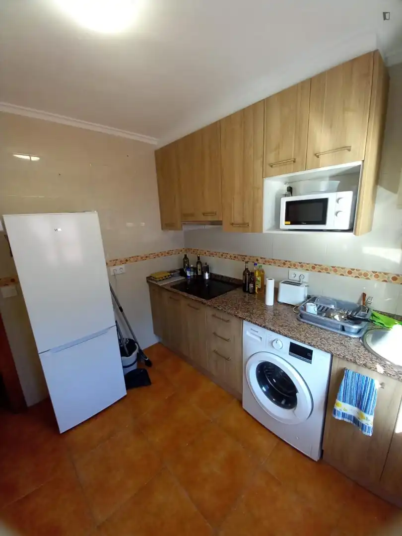 Cuina de Apartament per a compartir en Gijón  amb Moblat, Forn i Rentadora