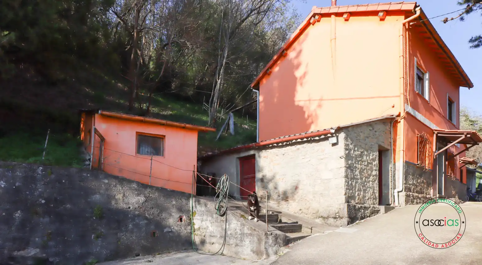 Vista exterior de Casa o xalet en venda en Oviedo  amb Calefacció, Jardí privat i Parquet