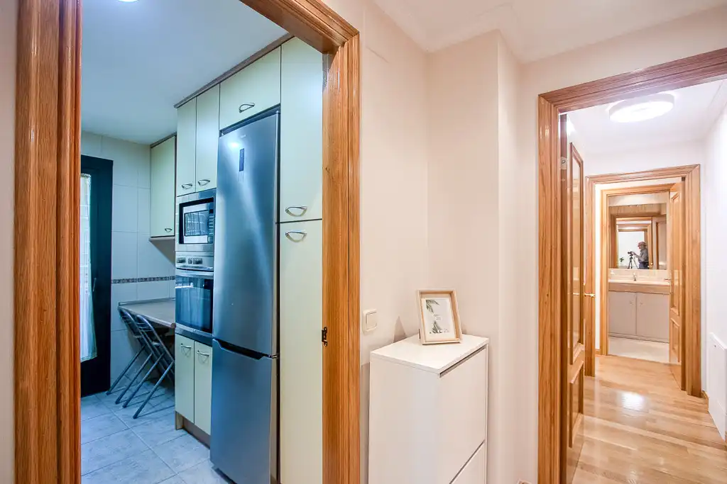Kitchen of Flat for rent in Madrid  with Air Conditioner, Private garden and Storage room
