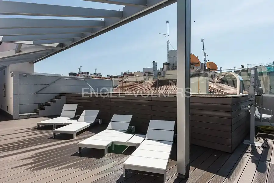 Terraza de Piso de alquiler en Madrid con Aire acondicionado, Calefacción y Parquet
