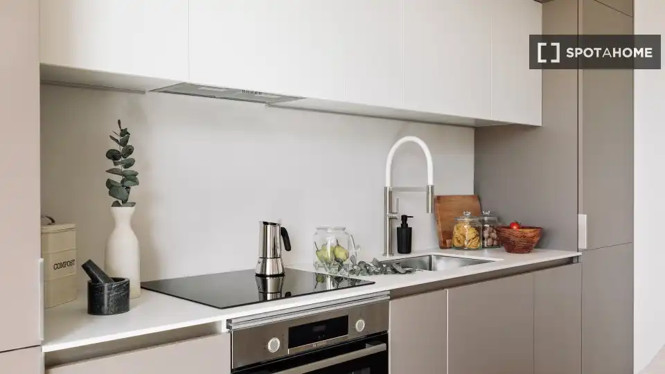 Kitchen of Flat for rent in Barcelona  with Air Conditioner, Heating and Furnished