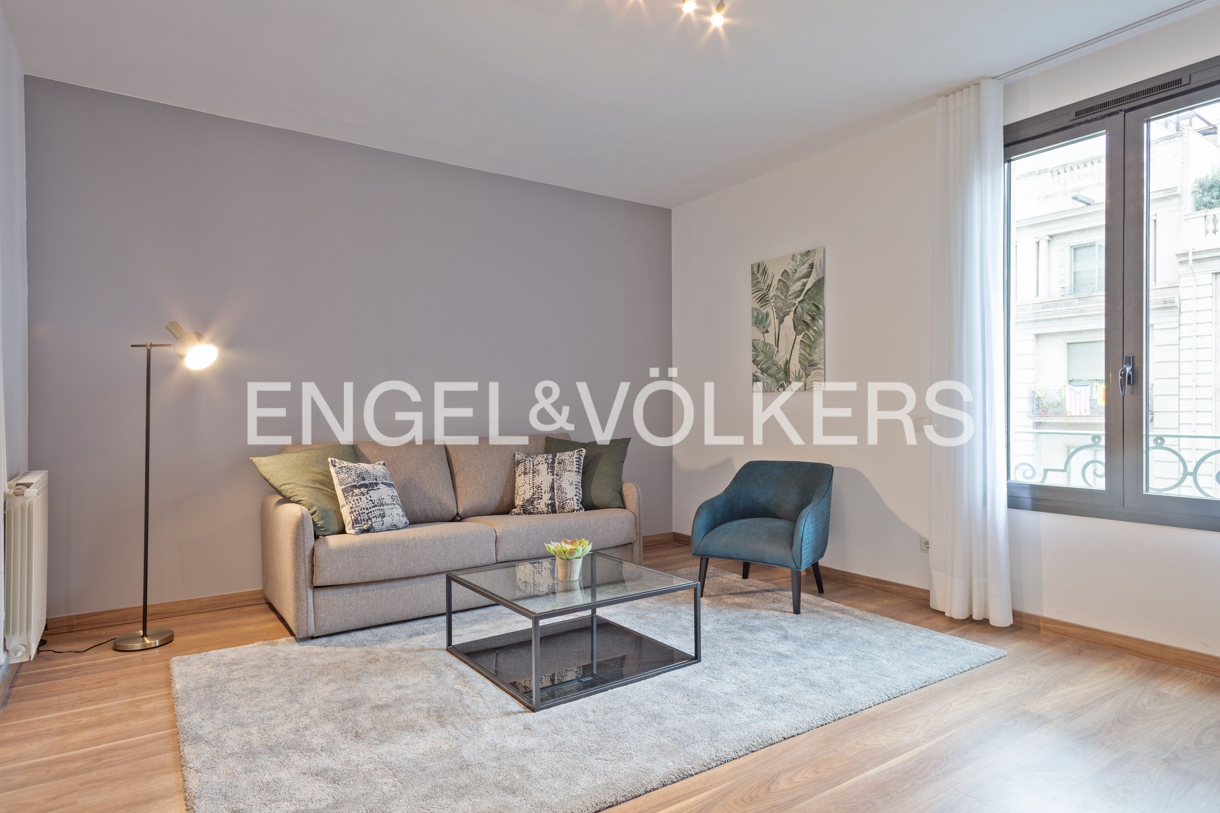 Living room of Flat to rent in  Barcelona Capital  with Air Conditioner, Heating and Balcony