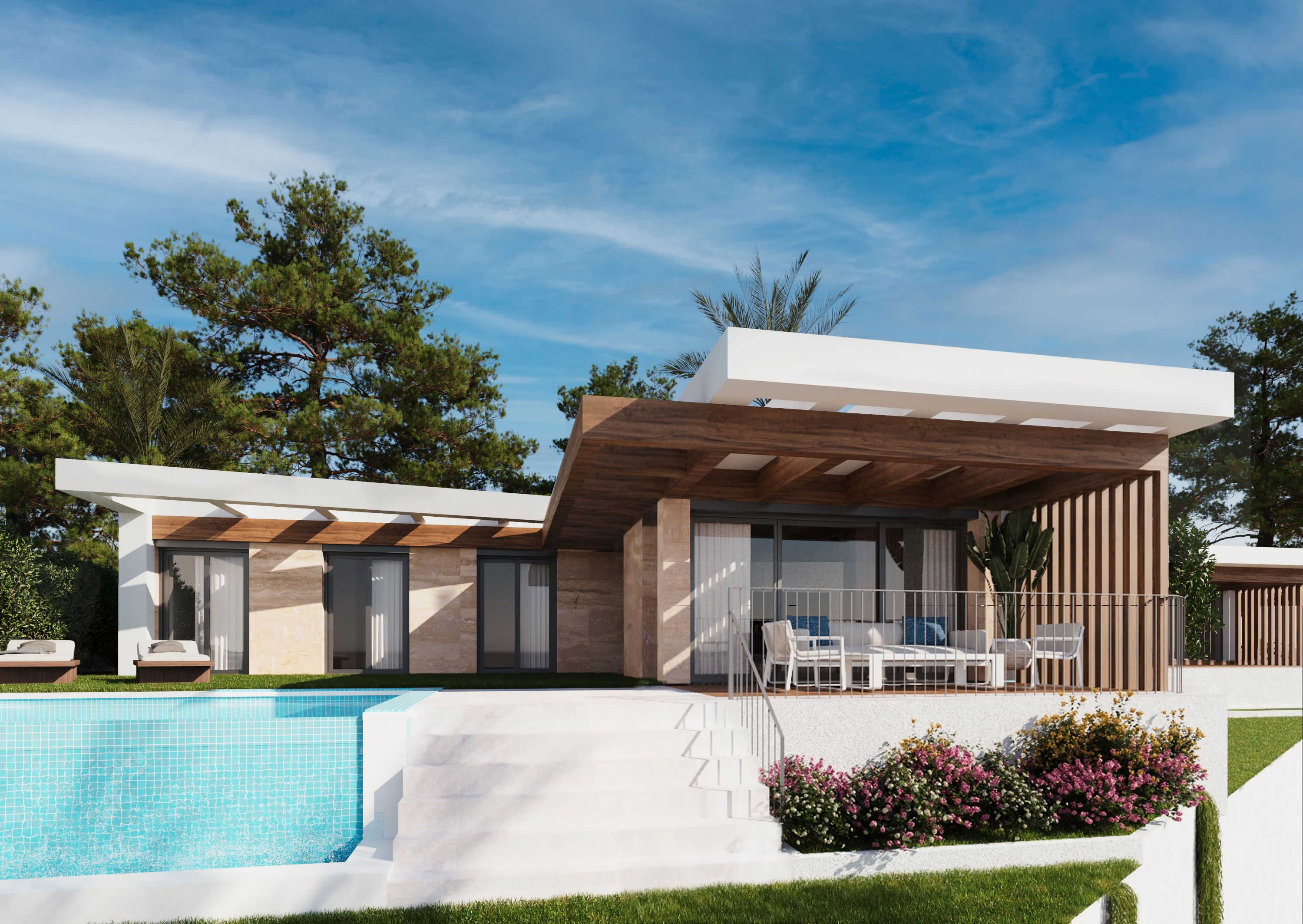 Vista exterior de Casa o xalet en venda en Polop amb Piscina i TV