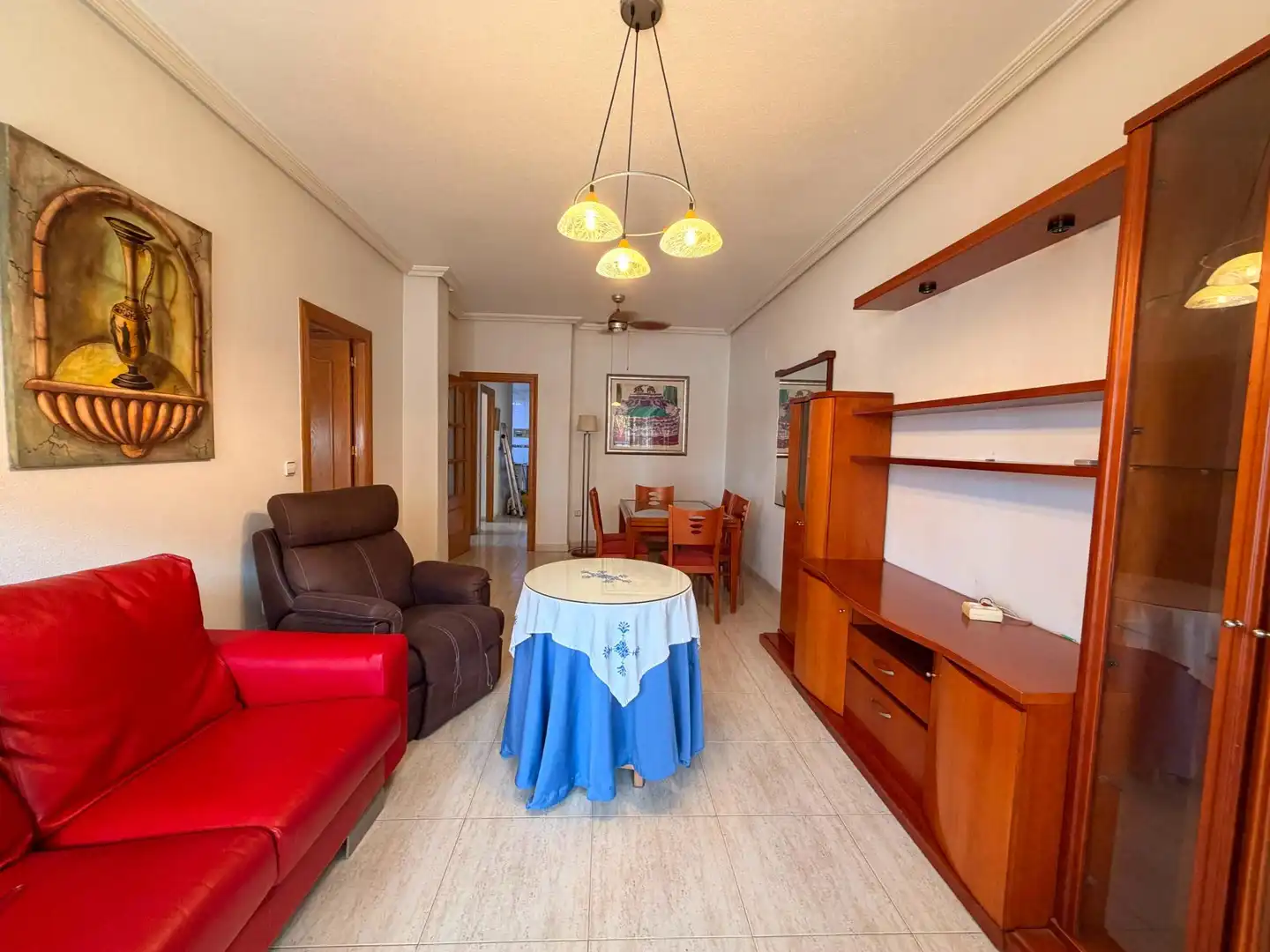 Sala d'estar de Planta baixa de lloguer en Murcia amb Aire condicionat, Jardí privat i Terrassa