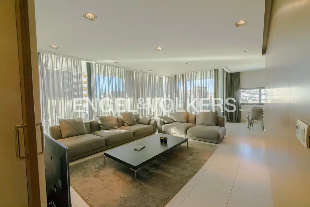 Wohnzimmer von Wohnung zum Verkauf in Alicante / Alacant mit Klimaanlage, Heizung und Terrasse