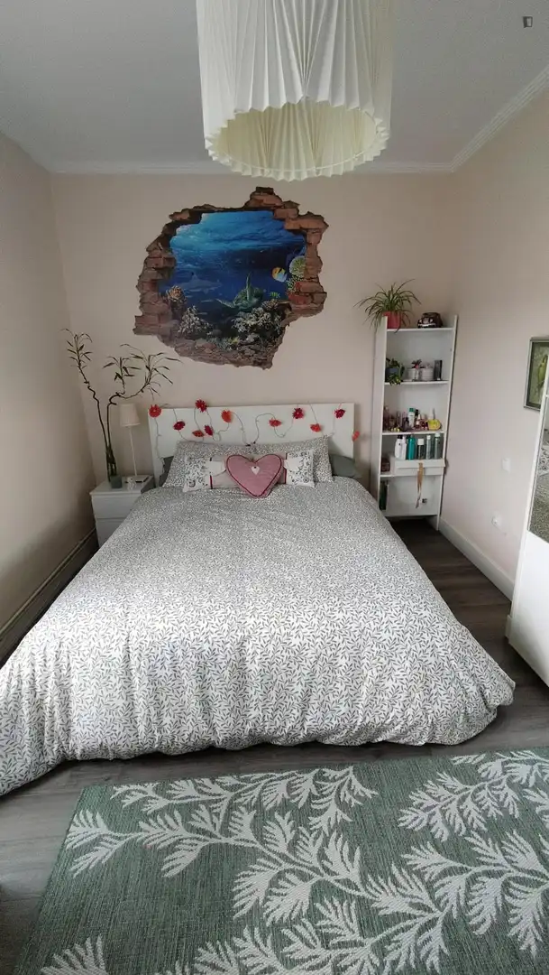 Dormitori de Apartament per a compartir en Getxo  amb Calefacció, Moblat i Forn