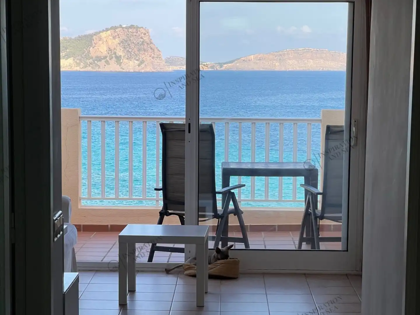 Terrasse von Dachboden zur Miete in Santa Eulària des Riu mit Klimaanlage, Heizung und Terrasse