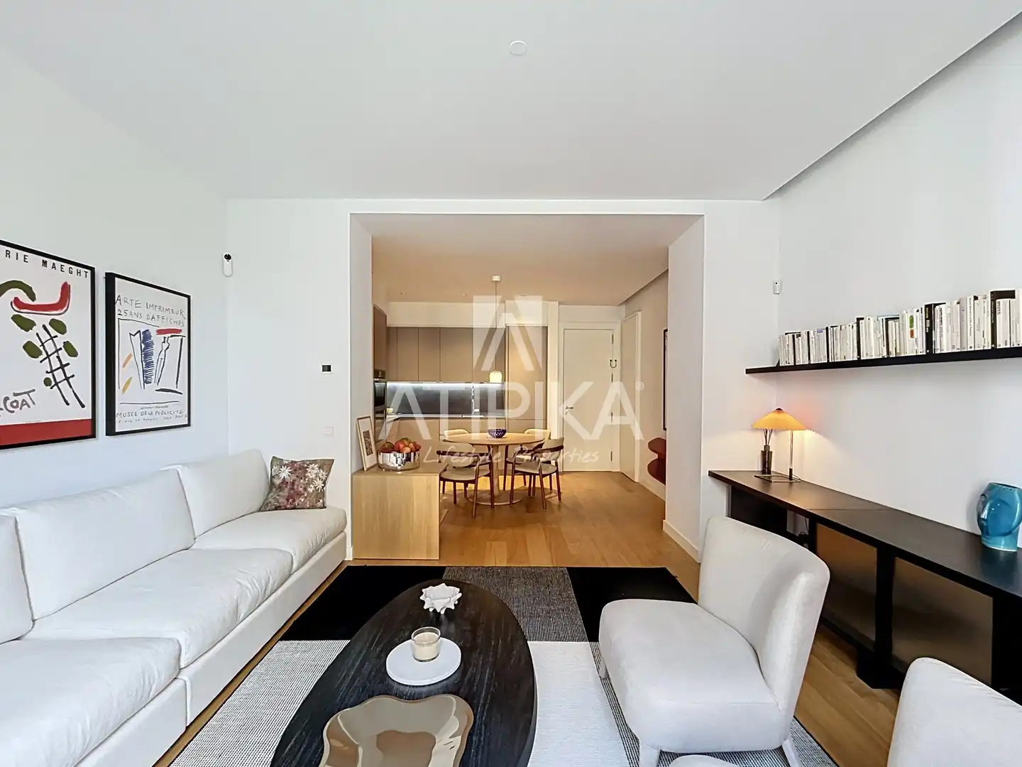 Sala d'estar de Pis de lloguer en Barcelona amb Aire condicionat, Parquet i Moblat