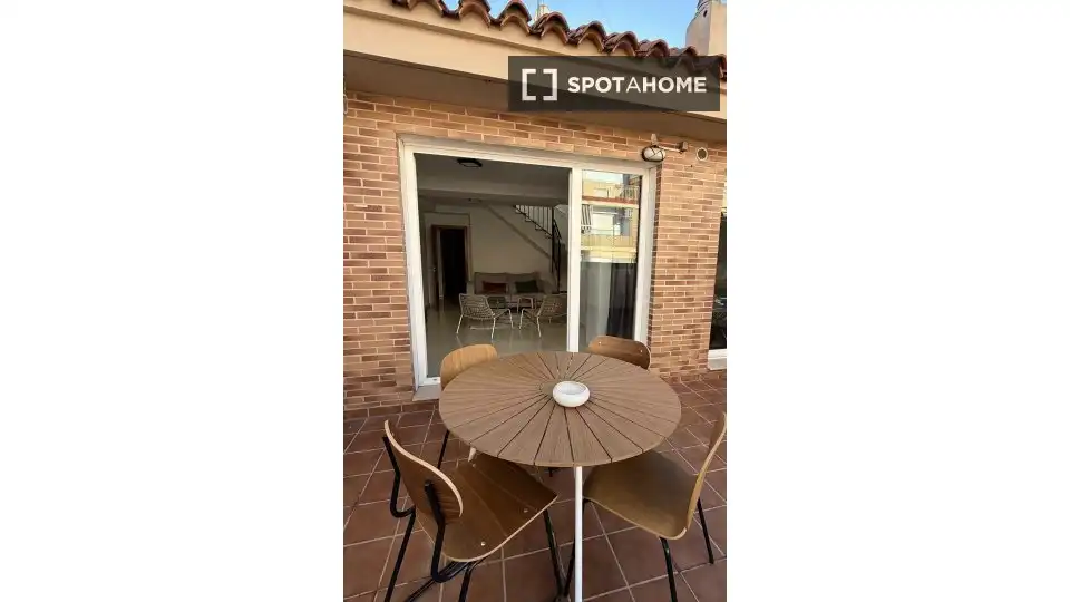 Terrace of Flat for rent in Valencia  with Air Conditioner, Heating and Furnished