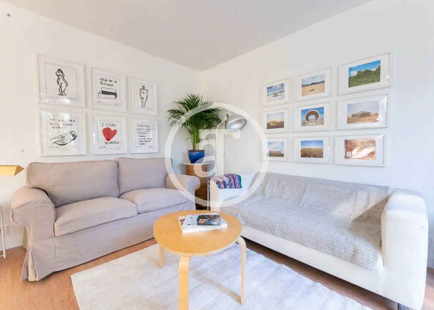 Living room of Duplexes for rent in Madrid  with Air Conditioner, Heating and Furnished