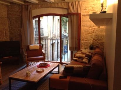 Living room of Flat for sale in  Barcelona Capital  with Heating and Furnished