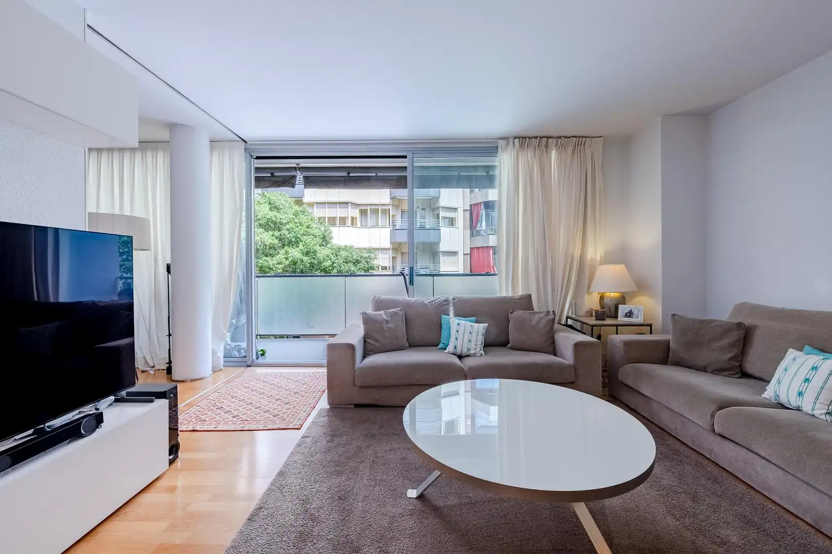 Sala de estar de Piso en venta en Barcelona con Calefacción y Terraza