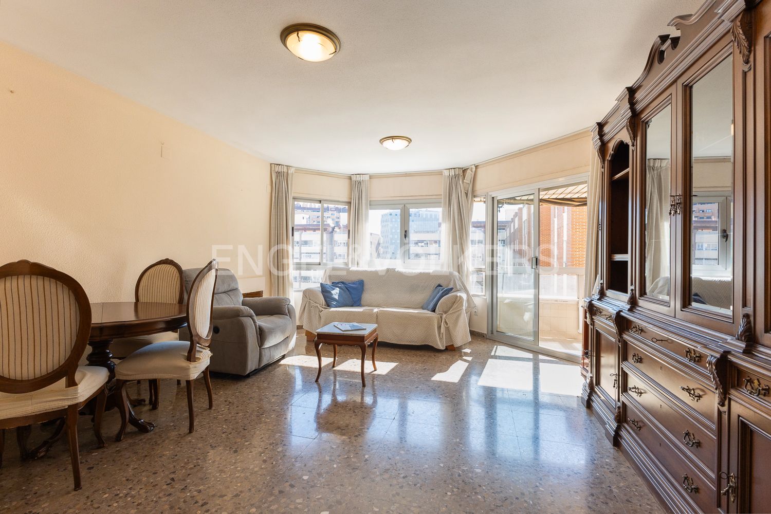 Living room of Apartment for sale in  Valencia Capital  with Heating, Terrace and Storage room