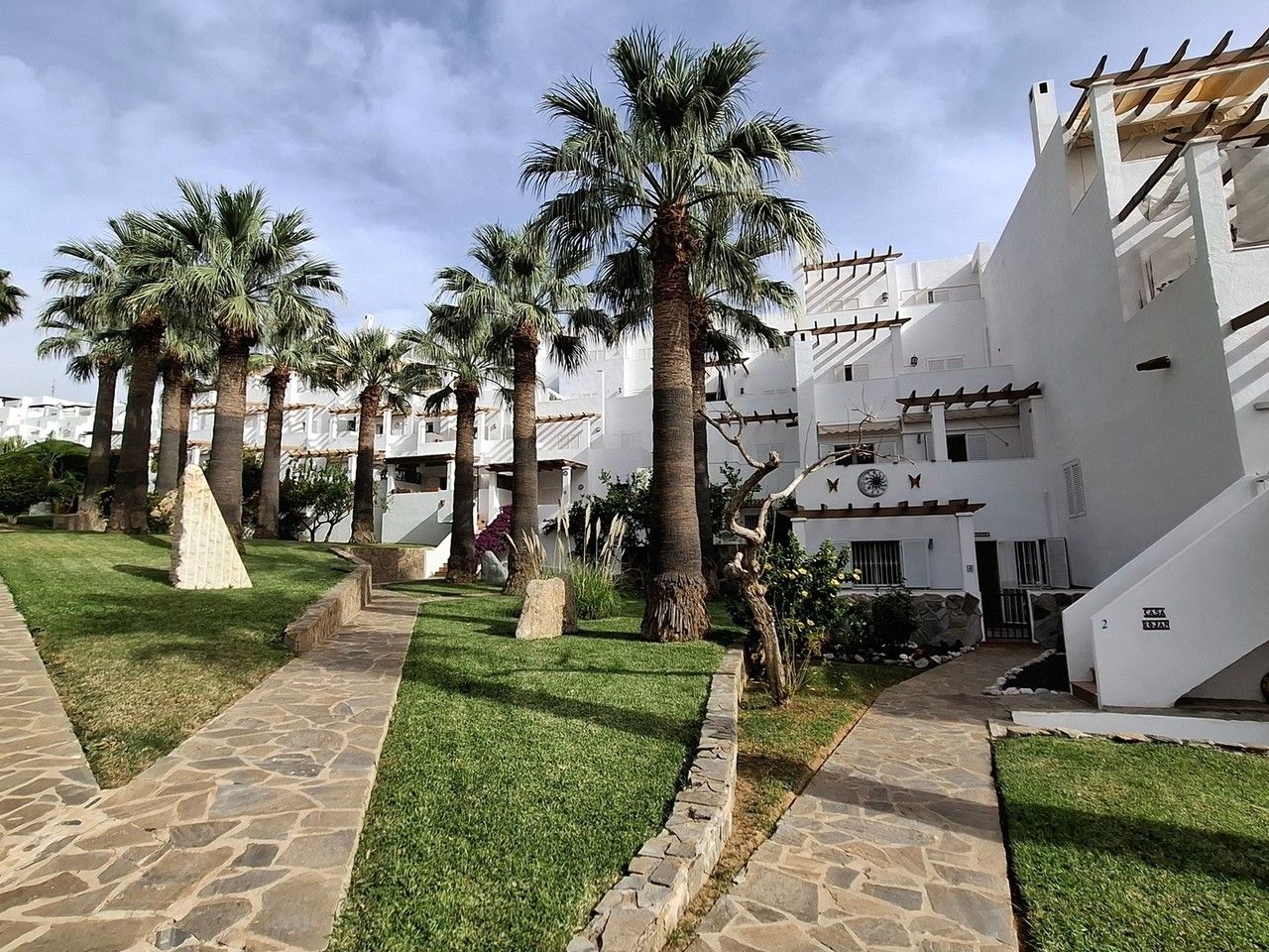Exterior view of Single-family semi-detached for sale in Mojácar  with Air Conditioner, Terrace and Swimming Pool