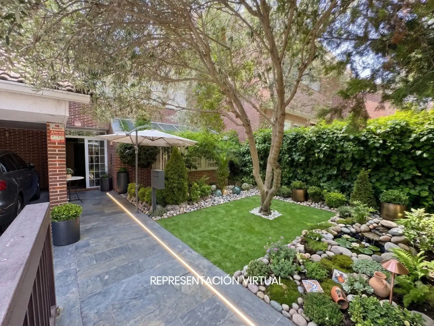 Garden of Detached homes for sale in Galapagar  with Air Conditioner, Heating and Private garden