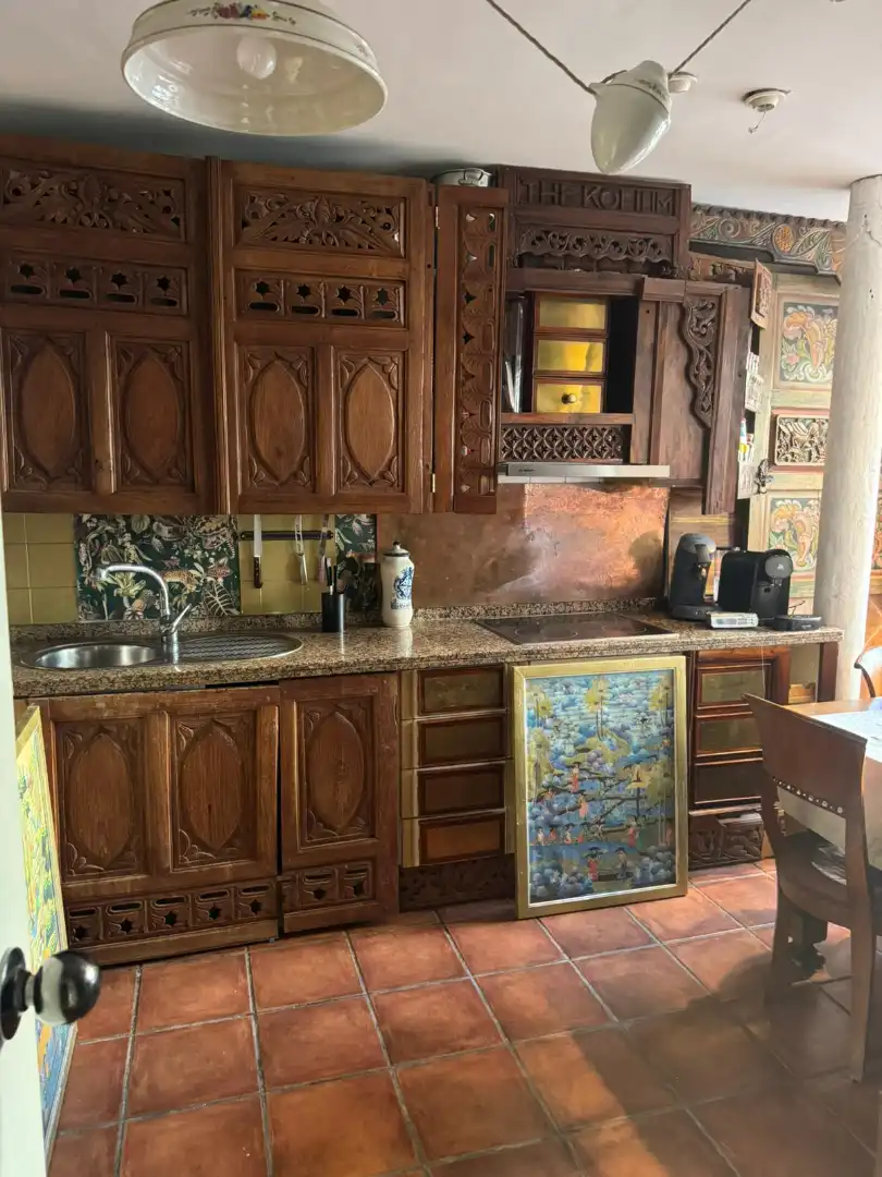 Cuina de Casa adosada en venda en Casares amb Jardí privat, Terrassa i Forn