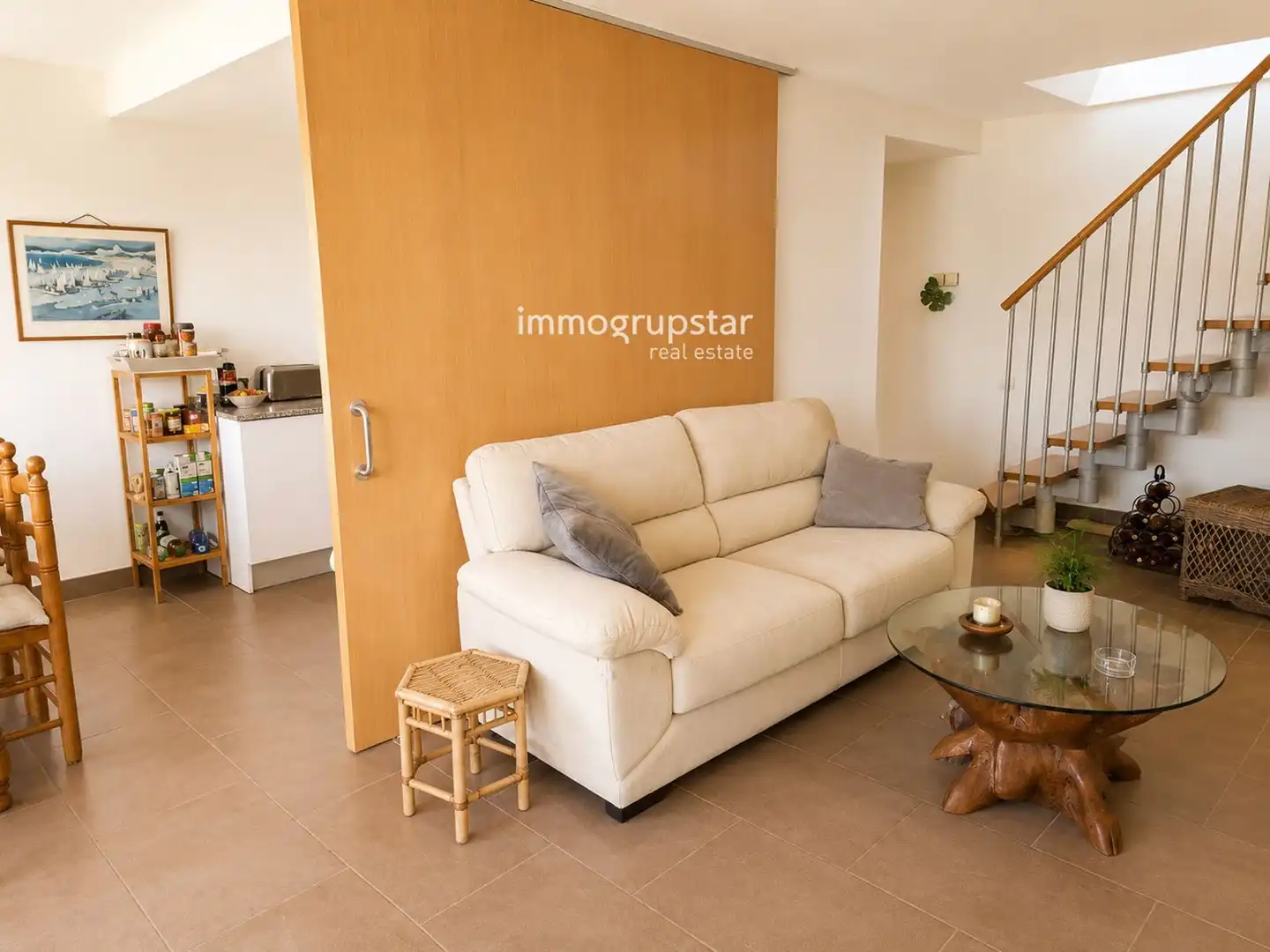 Sala de estar de Ático en venta en Calonge i Sant Antoni con Calefacción, Terraza y Piscina