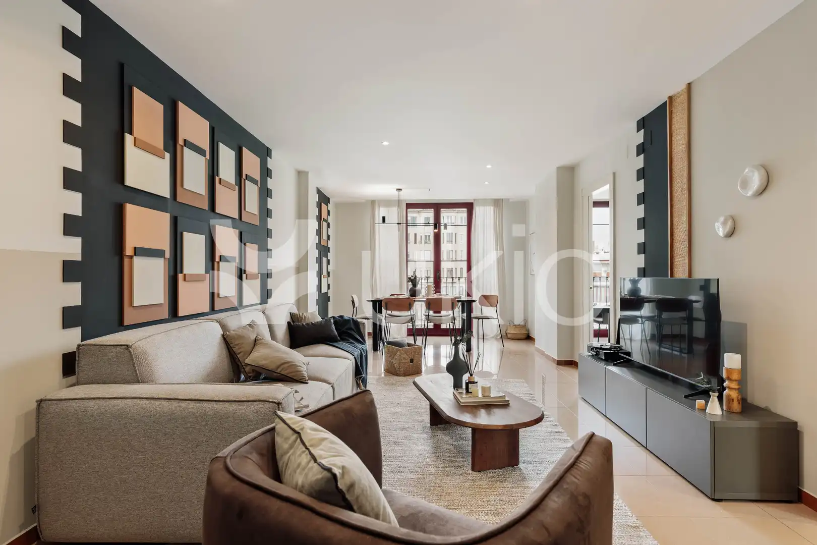 Living room of Apartments for rent in Barcelona  with Air Conditioner, Heating and Furnished