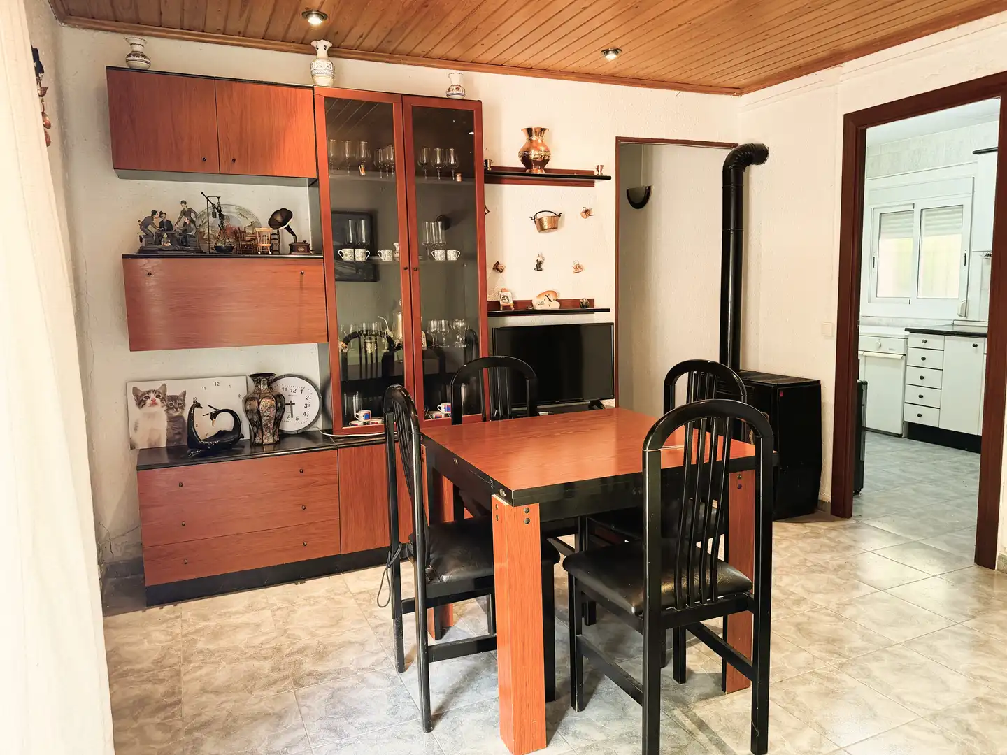 Esszimmer von Wohnung zum Verkauf in Guardiola de Berguedà mit Möbliert, Fernseher und Balkon