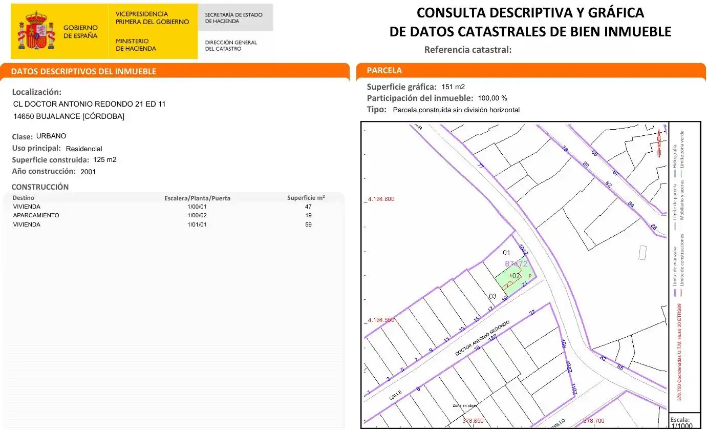 Casa adosada en venta en Bujalance