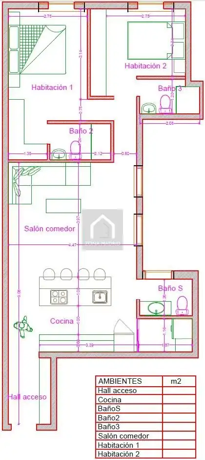 Flat with lift for sale in Del Conde De Peñalver, imagen 3