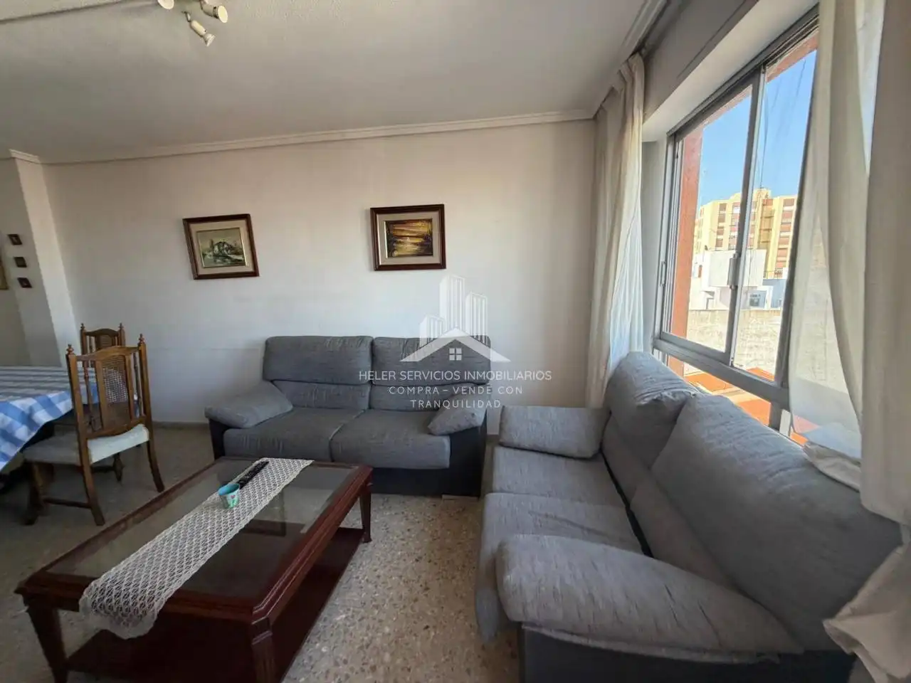 Wohnzimmer von Wohnung zur Miete in Castellón de la Plana / Castelló de la Plana mit Möbliert und Balkon