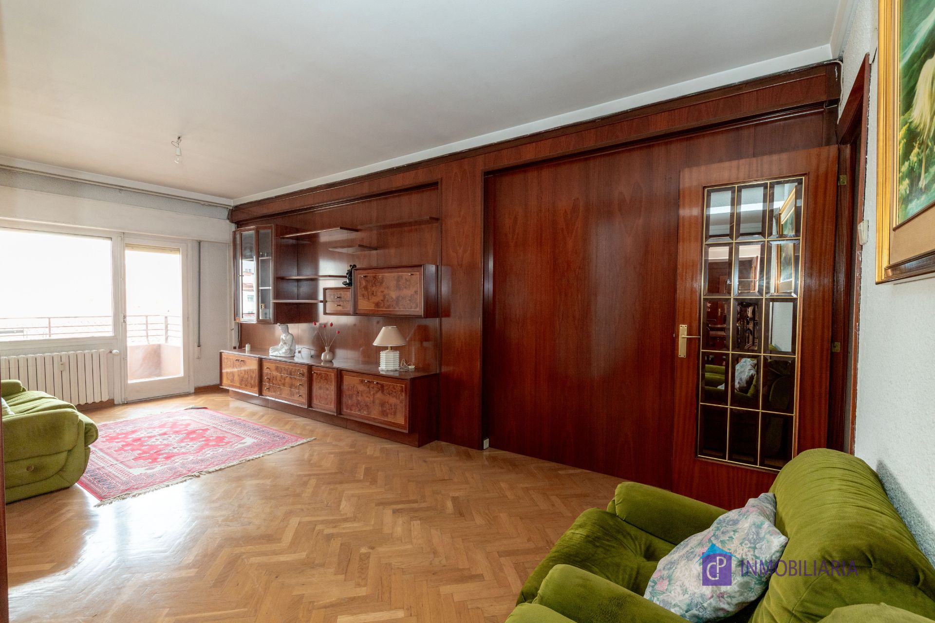 Sala de estar de Piso en venta en  Zaragoza Capital con Calefacción, Terraza y Amueblado