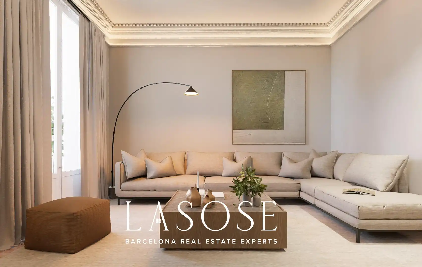Sala de estar de Ático en venta en Barcelona con Aire acondicionado, Terraza y Balcón