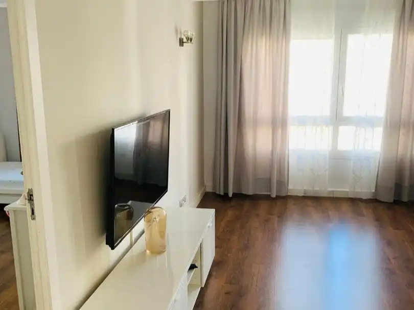 Living room of Flat for rent in  Palma de Mallorca  with Parquet flooring, Oven and Microwave