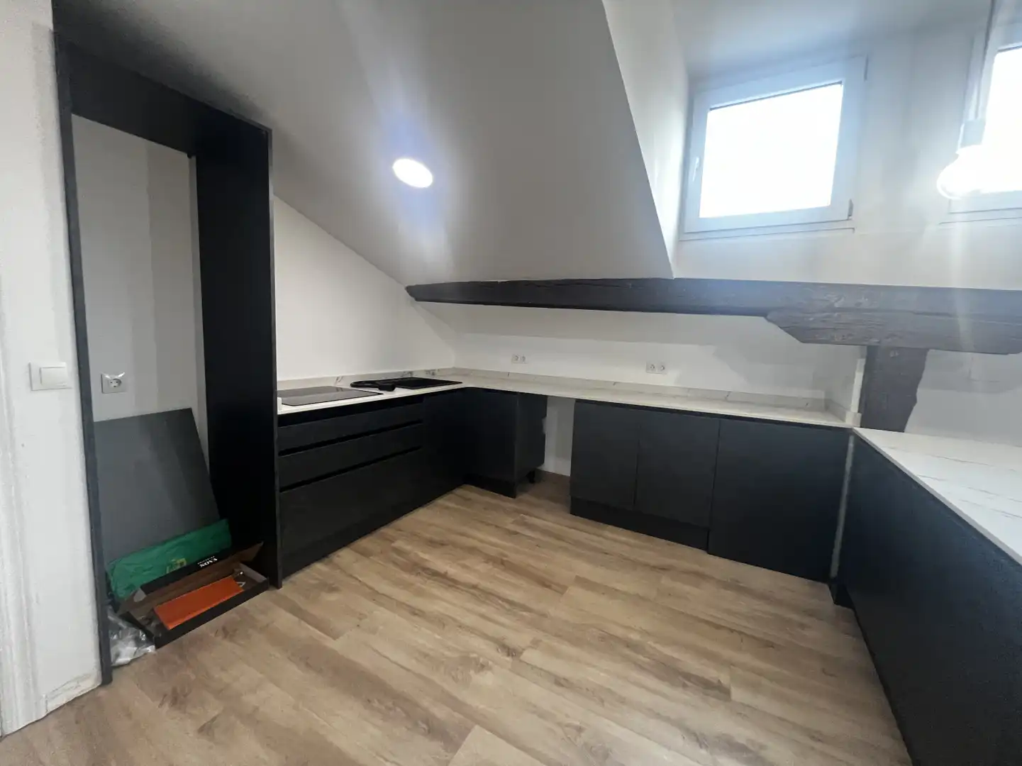 Cocina de Ático en venta en Santander con Calefacción, Jardín privado y Parquet