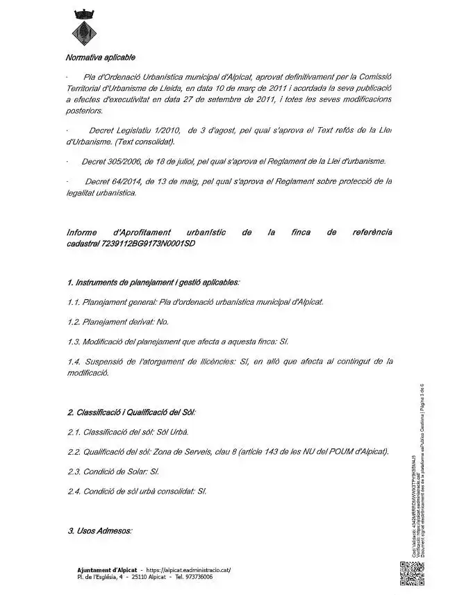 Terreno industrial de alquiler en Alpicat