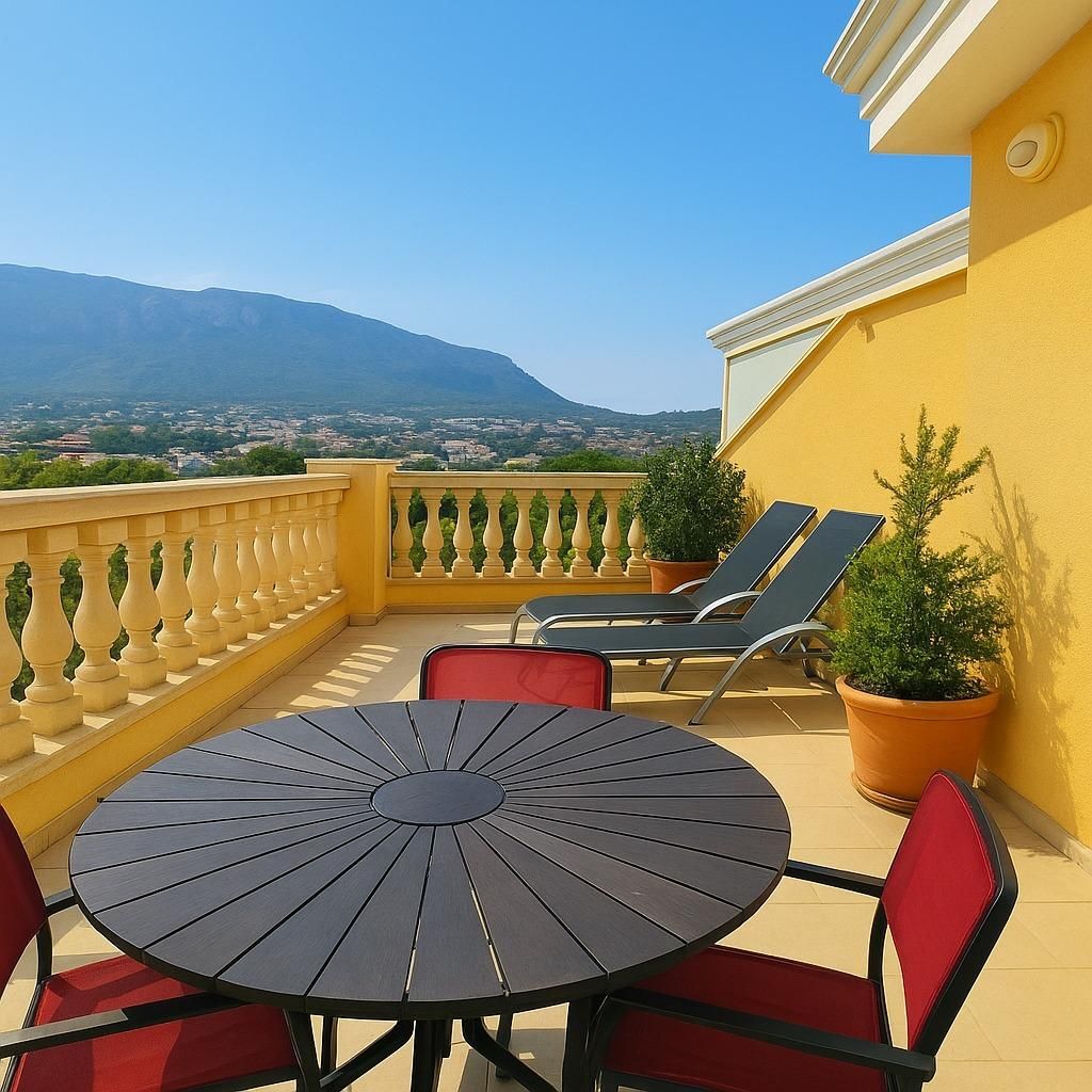 Terraza de Ático en venta en Dénia con Aire acondicionado, Jardín privado y Terraza