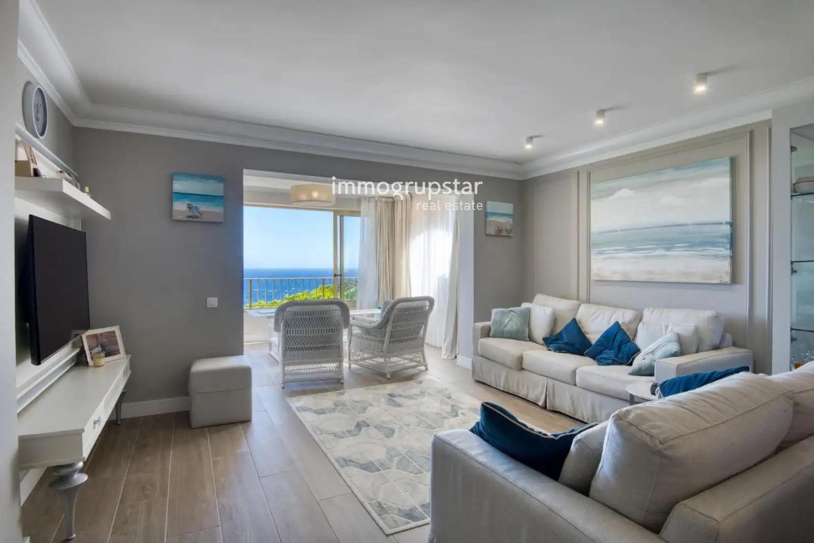 Living room of Flat for sale in Sant Feliu de Guíxols  with Air Conditioner, Heating and Terrace